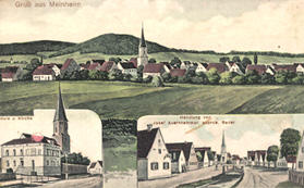 Ansichtskarte von Meinheim aus dem 19. Jahrhundert