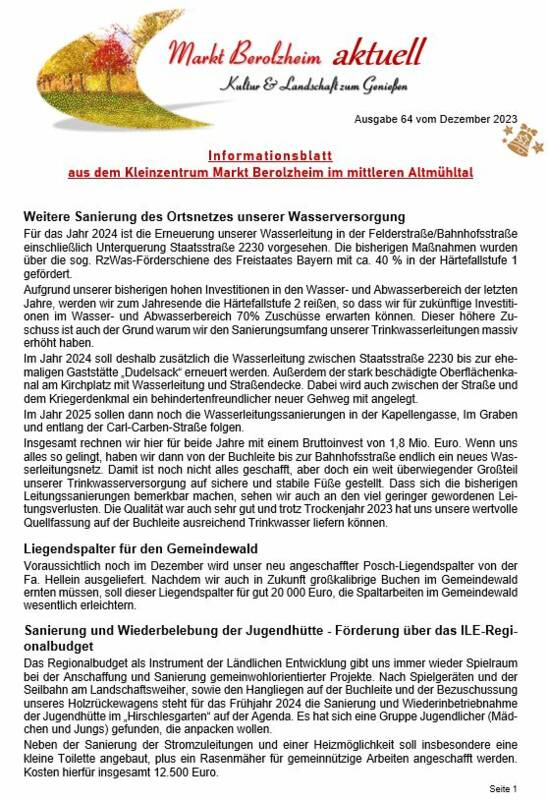Infoblatt Ausgabe 64